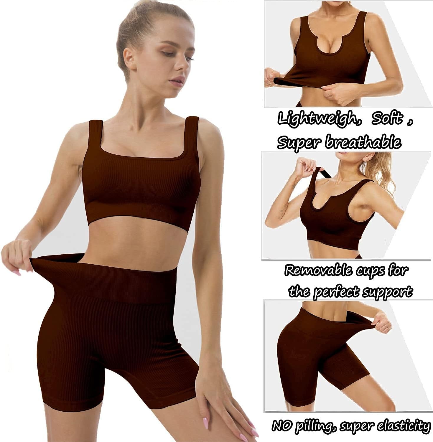 "Ultimate Fitness Fashion: Trendy 2-Piece Workout Sets for Women - Stay Stylish and Fit with Our Cute YOGA Set - Double the Style, Double the Motivation!"