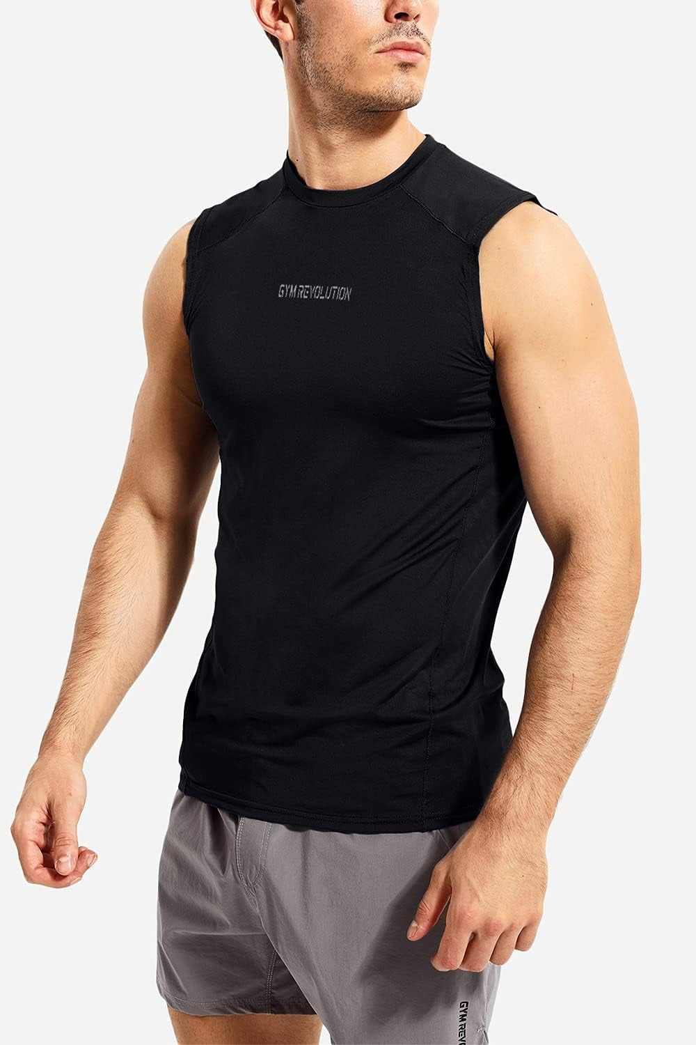 "Ultimate Performance: Men'S 3-Pack Quick Dry Tank Tops for Intense Workouts - Black, Grey, and Red - XL Size"