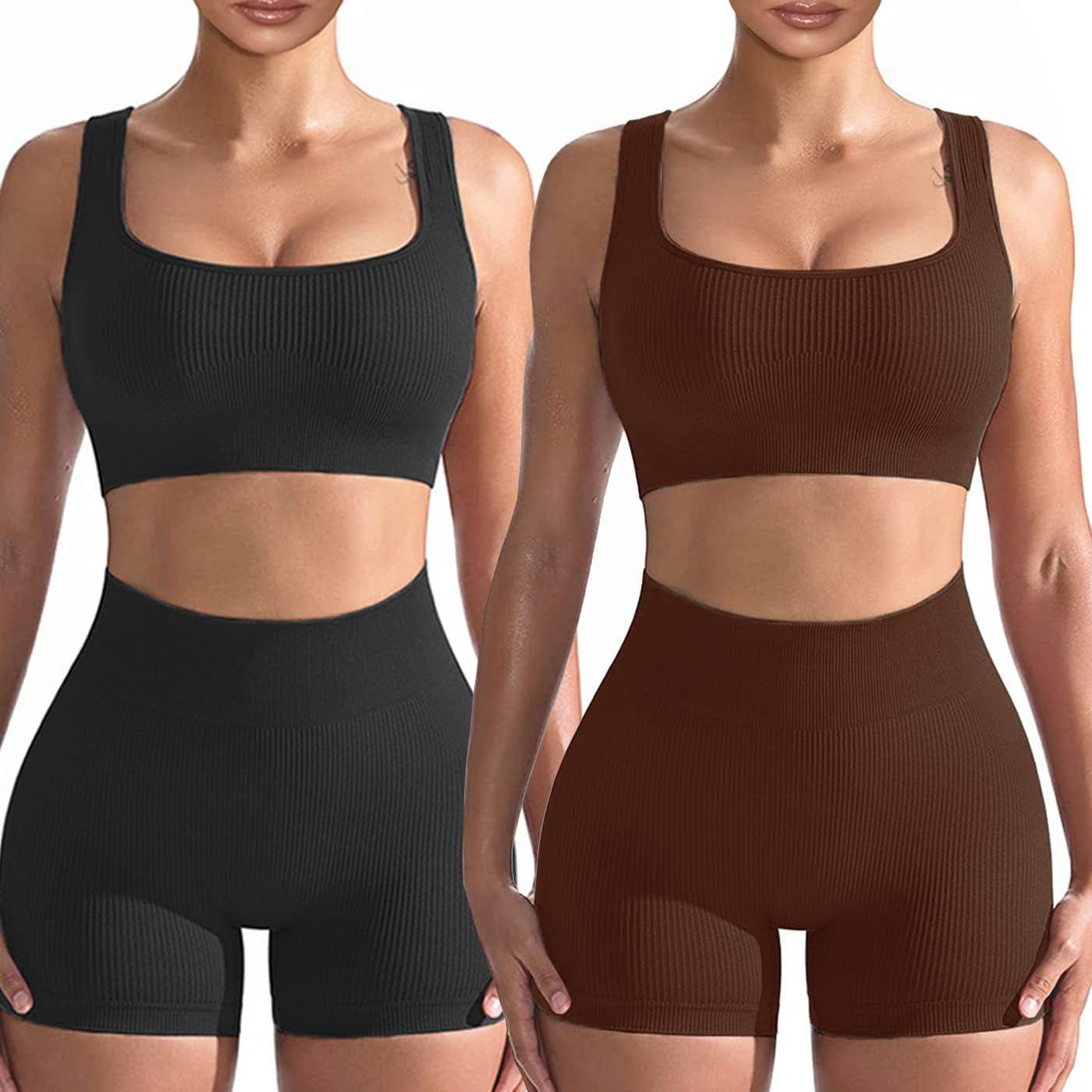 "Ultimate Fitness Fashion: Trendy 2-Piece Workout Sets for Women - Stay Stylish and Fit with Our Cute YOGA Set - Double the Style, Double the Motivation!"