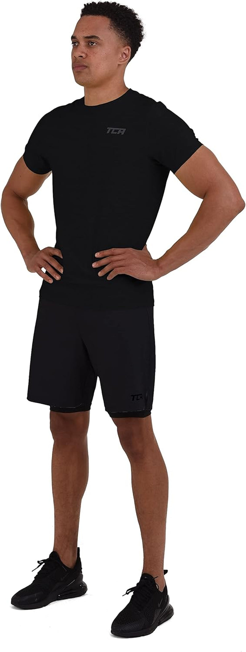 "Ultimate Performance Men'S 2-In-1 Running Shorts with Built-In Compression and Secure Zip Pocket"