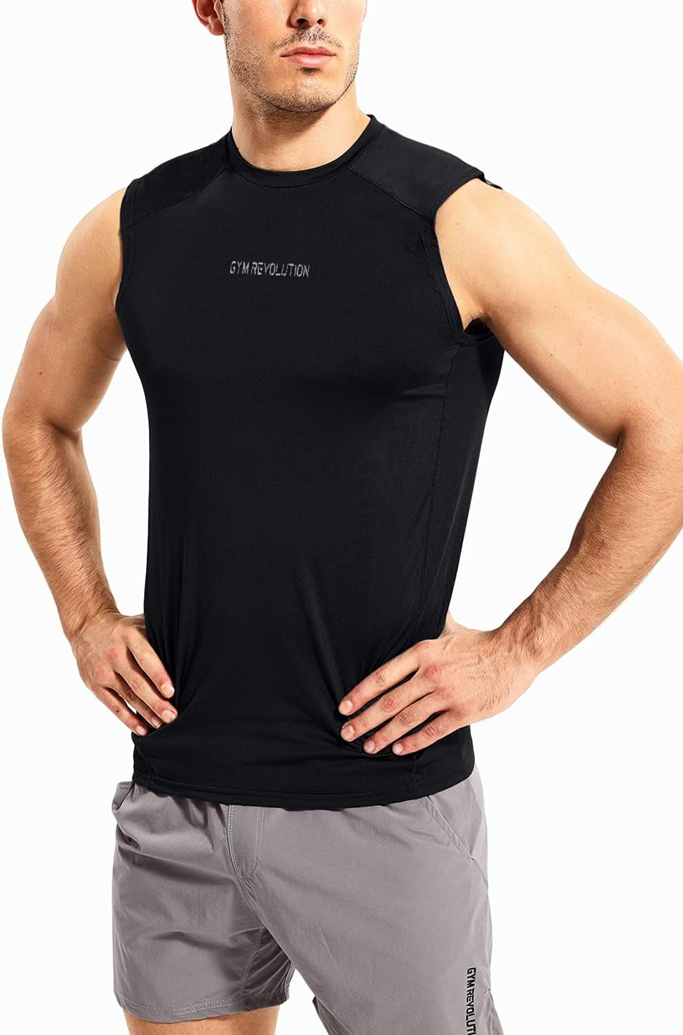 "Ultimate Performance: Men'S 3-Pack Quick Dry Tank Tops for Intense Workouts - Black, Grey, and Red - XL Size"