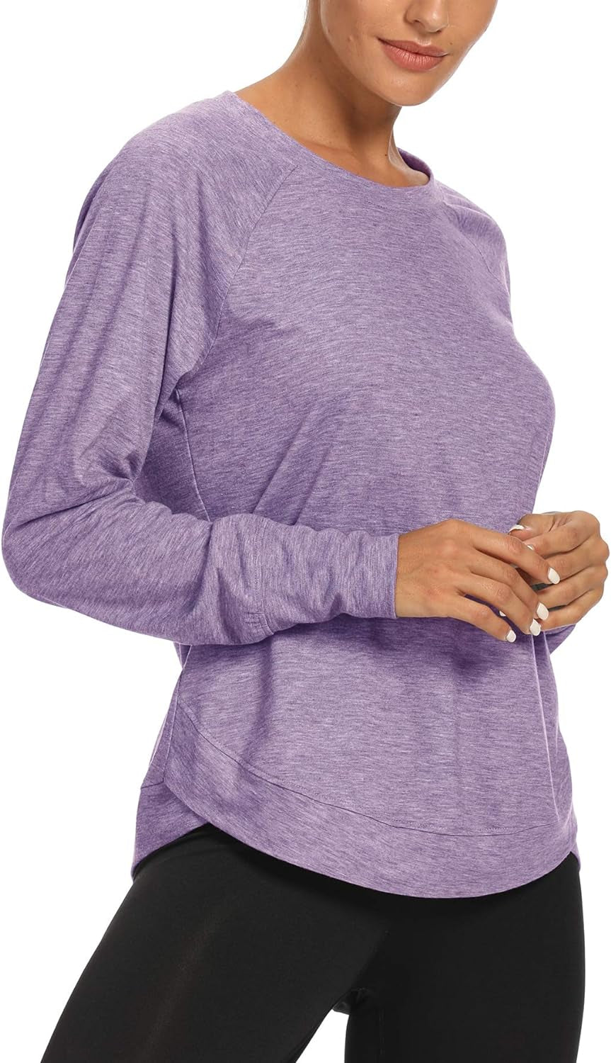 "Stay Comfortable and Stylish with Our Long Sleeve Yoga Workout Shirts for Women - Perfect for Sports, Running, and More!"