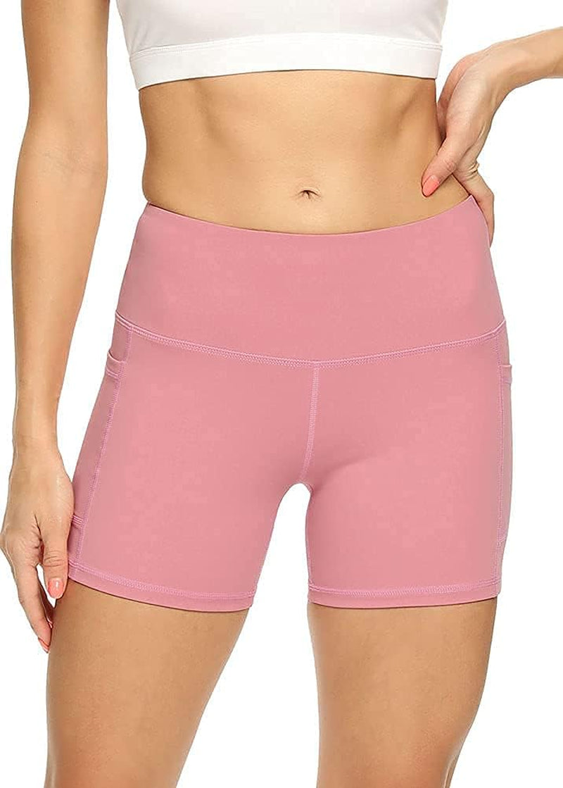 "Empower Your Workout with  High Waist Biker Shorts - Stay Stylish and Functional with Side Pockets - Size Small"