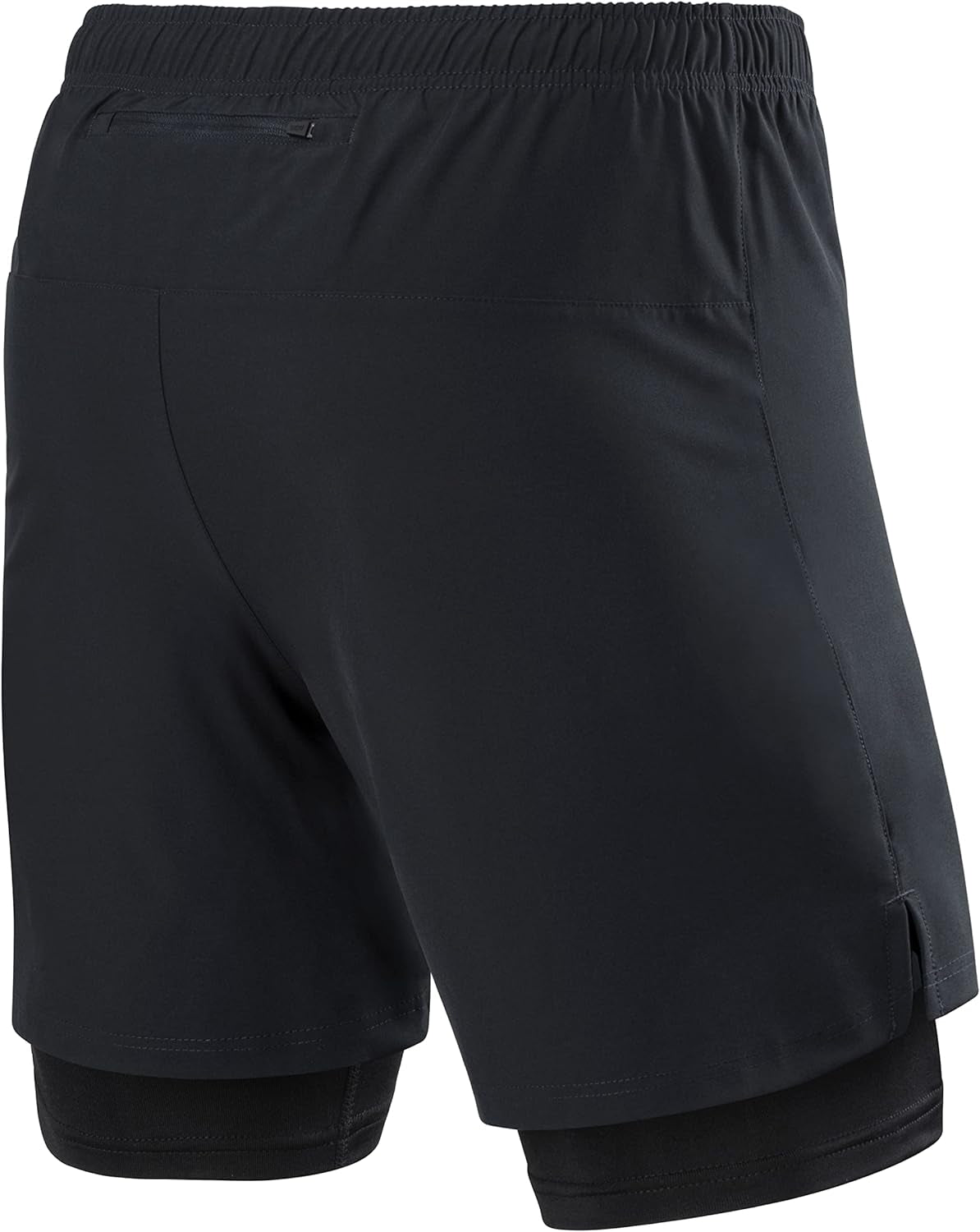 "Ultimate Performance Men'S 2-In-1 Running Shorts with Built-In Compression and Secure Zip Pocket"