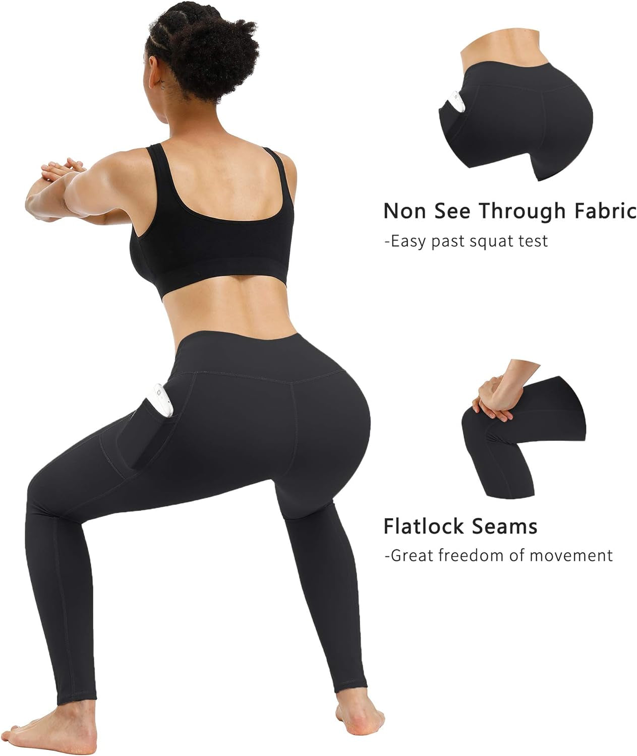 "Ultimate Comfort and Style: 2 Pack High Waist Yoga Pants with Tummy Control and Convenient Pockets - Perfect for Workouts and Running!"