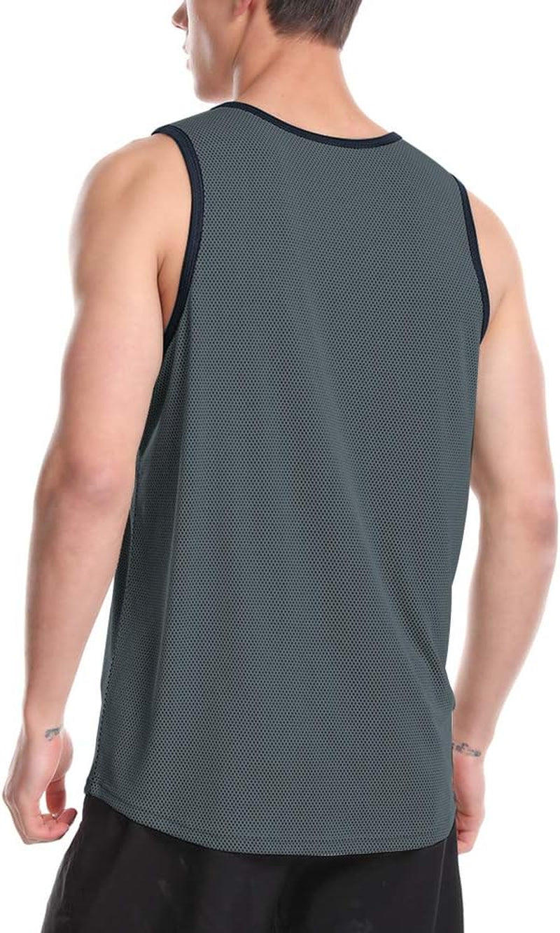 "Stay Cool and Stylish with Our Men'S Quick Dry Muscle Tank Tops - Perfect for the Beach, Gym, Running, and Workouts!"